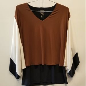 Chico's Traveler's Layered Tunic Top Size 12